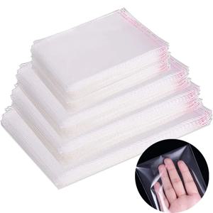 100Pcs 투명 Opp 가방 쥬얼리 캔디 쿠키 포장을위한 자체 씰링 비닐 봉투 셀로판 가방 선물 용품 TMZ