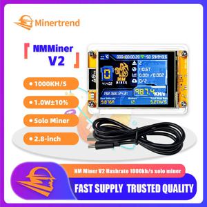비트코인 ​​광부 NerdMiner V2 1000KH/s 해시레이트 럭키 마이너 암호화폐 솔로 로터리 비트코인 ​​BTC BCH DGB 2.8인치 LCD 디스플레이 펌웨어