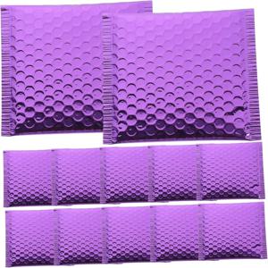 레이저 퍼플 100개 소형 비즈니스 용품 퍼플 배송 포장 버블 패딩 봉투 제품 포장용