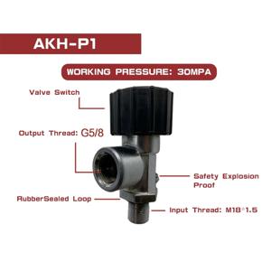 ACECARE 고압 밸브 30Mpa 4500Psi 가스 실린더 소방 탱크 다이빙 탱크 HPA 탱크 충전 시스템용