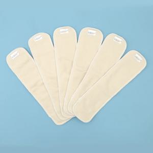 6개입 알바베이비 신생아 헴프 인서트 재사용 가능한 천 기저귀 신생아 인서트 세탁 가능 4겹 헴프 기저귀 인서트 신생아 사이즈
