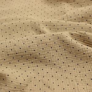 135x50cm 더블 코튼 거즈, 베이비 코튼 크레이프 재봉 천, 클래식 폴카 도트, 라운지웨어 원단