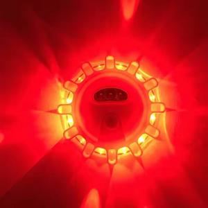 USB 충전식 경고등 LED 도로 플레어 비상등 도로변 안전 표지등 디스크 점멸 자석식 표지등