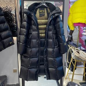 후드가 달린 흰색 거위털 코트 유럽 여성용 겨울 방풍 오버사이즈 패딩 재킷 루즈한 출퇴근용 캐주얼 따뜻한 다운 재킷