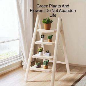 다용도 가정용 사다리 접이식 가정용 안정적인 화분 받침대 사다리 두꺼운 헤링본 사다리 친환경