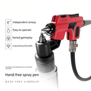 마커랙이 포함된 PT-AB 무세척 에어브러시 세트, 모델러 취미 DIY 도구 세트를 위한 모델 페인팅에 쉽게 사용할 수 있는 제품