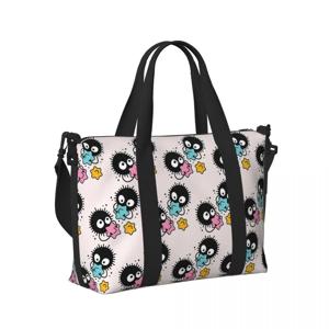 Soot S-Studio-S G-Ghibli-S 비치 여행 가방 대용량 토트백 체육관 스포츠 여성용 쇼핑 더플 숄더백