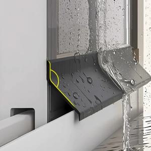 방수 배플 방우 역류 방지 밀봉 스트립 실 엣지 워터 가이드 플레이트 알루미늄 슬라이딩 창문 물 차단 바