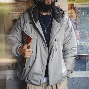 남성용 메이든 빈티지 N-3B 그레이 파카 토글 버튼 후드 숏 코트 헤비웨이트 보온 패딩 재킷 가을 겨울용