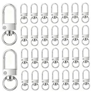 10/30/50개 회전식 도그 버클 골드 로브스터 클립 후크 DIY 쥬얼리 제작 키링 체인 액세서리 용품 도매