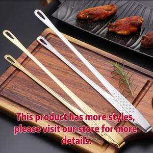스테인리스 스틸 BBQ 집게 음식 집게 BBQ 스테이크 집게 빵 집게 요리 도구 세트 미끄럼 방지 주방 소형 도구 액세서리