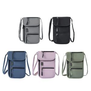 개인용 목 지갑 RFID 차단 여행용 여권 홀더 숨겨진 목 주머니 초경량 정리함 조절 가능한 스트랩 포함