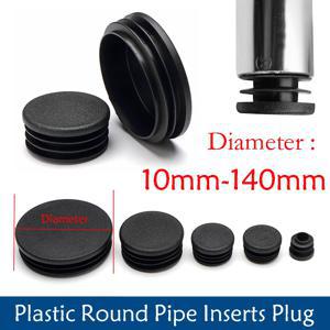 2-100개 원형 플라스틱 블랭킹 엔드 캡 10mm-140mm 의자 테이블 다리 커버 튜브 파이프 인서트 플러그 스토퍼 원형 캡