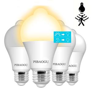4PCS E27 PIR 모션 센서 LED 전구 6W 9W 12W 황혼 새벽 Led 전구 110V 220V 밤에 작동 홈 계단 복도 침실