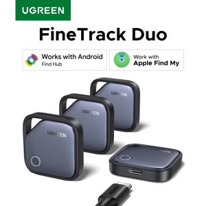 UGREEN【듀얼 시스템 호환】애플 파인드 마이(iOS) 및 파인드 허브 앱(안드로이드)용 스마트 파인더 블루투스 트래커 카드