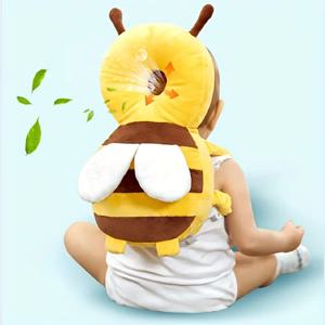작은 벌 모양 아기 머리 보호 베개 - 통기성 있는 낙상 방지 모자, 어린 아이들의 머리 보호에 적합