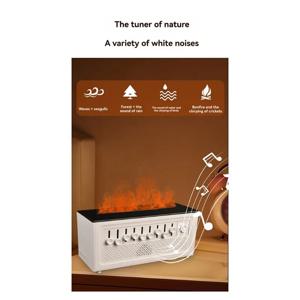 A71Z 플레임 디퓨저 EU 플러그 다기능 아로마테라피 가습기 블루투스 스피커 화이트 노이즈 기계