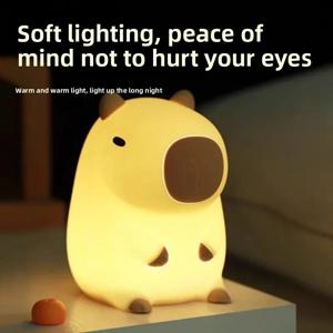 신상품 카피바라 무드등 실리콘 장식품 창의적인 선물 분위기 조명 홈 데코 침실 책상 분위기등
