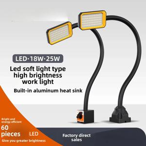 강력한 자석이 있는 18W/25W LED 공작 기계 작업등, 확장 가능한 50-80cm 유연한 호스, 24V/220V 선반 펀치 기계 테이블 램프