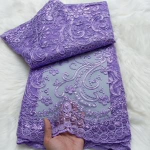 2026 럭셔리 프랑스 자수 메쉬 튤 레이스 원단 웨딩 드레스용 아프리카 나이지리아 레이스 원단 스타일 재봉 재료 5야드