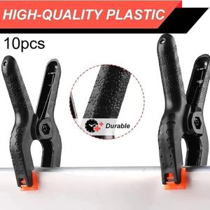 10개 플라스틱 스프링 클램프 클립 백드롭 클립 헤비 듀티 클램프 공예 백드롭 스탠드 목공 사진 촬영용