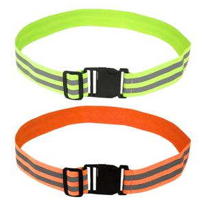 탄성 반사 벨트 fWaist 조절 가능한 탄성 안전 반사 벨트 야외 달리기용 높은 가시성 야간 안전 장비
