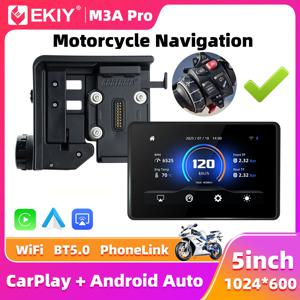 EKIY 5.0인치 무선 카플레이 모토 안드로이드 오토 BMW R1200GS R1250GS F800 F900 S1000XR용 GPS 오토바이 내비게이션 (원더휠용)