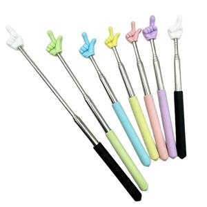 강철 교육용 포인터 텔레스코픽 막대 손가락 디자인 교육용 스틱 손가락 스틱 미니 포인터 스틱 학교 및 사무용품