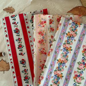 140x50cm 100% 면 40수 빈티지 플로럴 월 프래그먼트 플로럴 패브릭 DIY 부모-자녀 의류 드레스 스커트 재봉 천