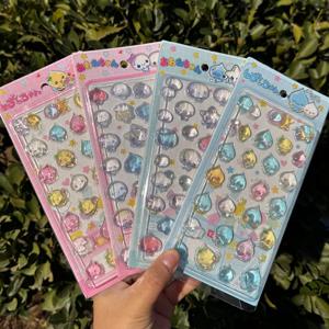 새로운 물방울 스티커 만화 3D 입체 크리스탈 스티커 DIY 노트북 냉장고 휴대폰 케이스 장식 소녀 보상 스티커 장난감