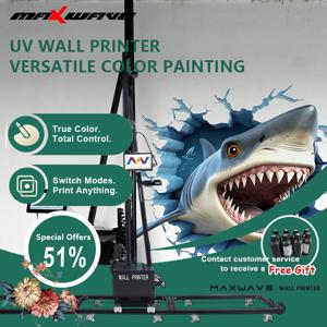 바닥 벽 프린터 휴대용 2in1 기계 UV 잉크 3.5미터 인쇄 높이 다양한 평면 재료에 3D 직접 인쇄