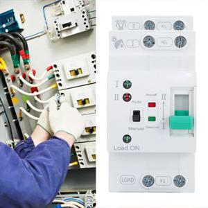 미니 ATS 자동 수동 전환 스위치 2P 80A 가정용 발전기 듀얼 자동 전기 선택 스위치 DIN 레일 장착 초박형