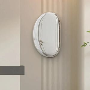 모조 스테인리스 스틸 물방울 거울 장치 벽걸이 레스토랑 모델룸 벽 장식 자갈 모양 걸이 장식