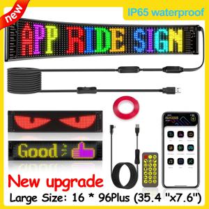 LED DIY 매트릭스 픽셀 패널 LED 디스플레이 트럭 아이 자동차 사인 애니메이션 블루투스 앱 제어 프로그래밍 가능 플렉시블 스크린