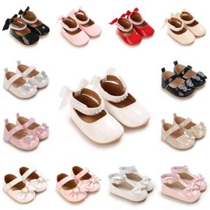 아기 여자아이 첫걸음마 신발 0-12개월 공주님 신발 봄 가을 소프트 솔 나비 리본 한국 패션 귀여운