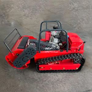 새로운 맞춤형 CE EPA 승인 전지형 잔디깎이, 정원용 트랙형 원격 조종 로봇 잔디깎이