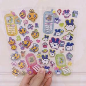 만화 다마고치 스티커 창의력 마메치 3D 입체 스티커 소녀 DIY 노트북 여행 가방 물병 장식 선물