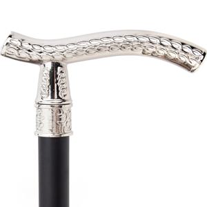 레트로 실버 메탈 신사용 지팡이 영국 스타일 조각 손잡이 문명 지팡이 무대 코스프레 소품 워킹 스틱
