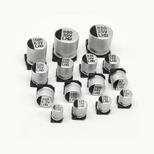10PCS 6.3V 10V 16V 25V 35V 50V SMD 알루미늄 전해 콘덴서 2.2UF 4.7UF 10UF 22UF 33UF 47UF 68UF 100UF 220UF 330UF 1000UF