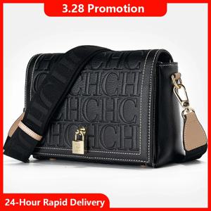CH 가을 겨울 단색 크로스바디 백 레터 프린팅 고품질 여성 패션 우아함 2025 클래식 여성 가방