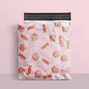 귀여운 복숭아 & 캔디 폴리 메일러, 소규모 사업용 셀프 실링 배송 가방, 부티크용 방수 포장 봉투