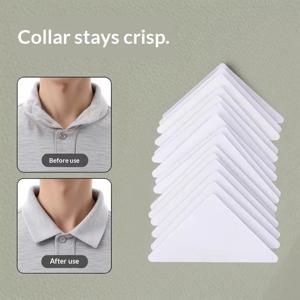 남녀 셔츠 칼라 스티커 지지대, 칼라 뒤틀림 방지, 칼라 모양 유지 홀더, 삼각형 고정 장치 (포멀 드레스 셔츠용)