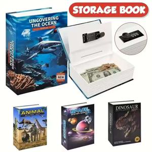 시크릿 금고 시뮬레이션 북 현금 보석 머니 박스 코드 잠금 정리함 머니 박스 어린이 생일 선물 책꽂이