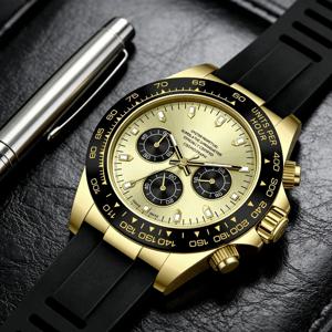 2026년 남성용 고급 방수 스포츠 쿼츠 시계, 실리콘 스트랩 장착, 타이밍 기능 및 야광 디스플레이 탑재