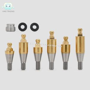 6PC 덴티움 슈퍼 라인 호환 스트레이트 티타늄 볼 어버트먼트 메탈 제품용 레귤러 플랫폼