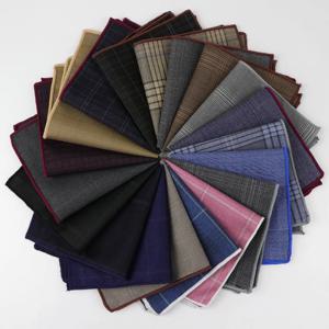 남성용 스트라이프 스퀘어 포켓, 페이즐리 패턴, 면 손수건, 다채로운 단색, 신사 웨딩 디자이너 포켓 스퀘어