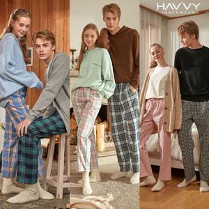 [하프클럽/하비]커플 플란넬2 면 체크수면잠옷바지 2차