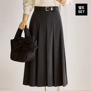[55-77]모직 주름 A라인 스커트_T2511SK074D