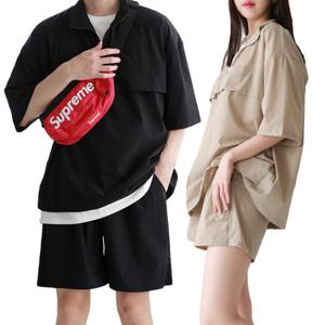 [하프클럽/코디제이]남성 트레이닝복세트 M스트링반팔아노락세트 남녀공용 투피스 아노락 바람막이 반바지