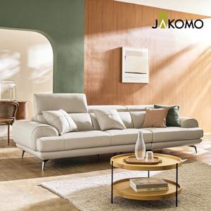 루디아 3.5인 기능성 럭스 통가죽 천연면피 소가죽 소파[+쿠션2개]